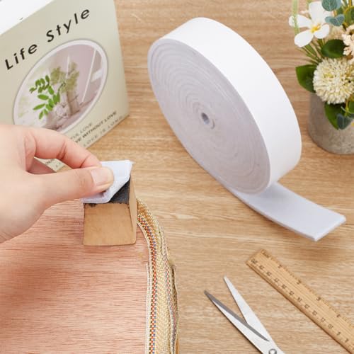 500x4cm Vilt Zelfklevende Stof, Witte Zelfklevende Viltstof Zelfklevende vilten pads voor hardhouten vloeren, stoel Wandbeschermer, 5mm dik 3