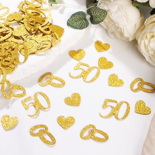 50e bruiloft Confetti Gold bruiloft decoraties Gold Table Confetti voor verjaardag feest bruiloft verjaardag partij levering 5