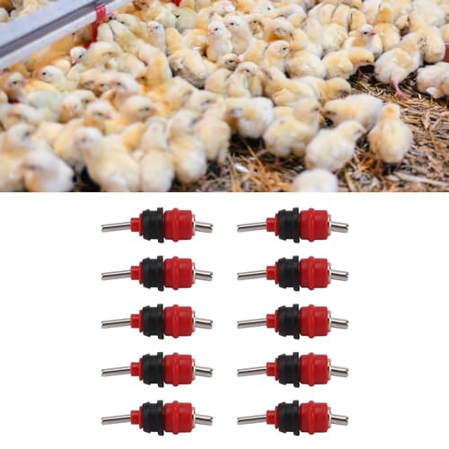 10 st Water Tepels, Automatische Kip Water Tepel, 360 graden Kippen Drinkwater Kippen Eend Water Voeder Tepels Fokapparatuur 4