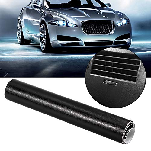 Leren Wrap, Leren Look Wrap, Automotive Spoilers en Wings, Leer Grain Vinyl Auto interieur Sticker Decor Meubels DIY Film Wrap zwart 30 * 200cm 5