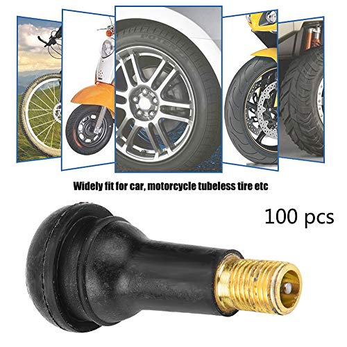 Auto Motorfiets Universele Vervanging Snap in Band Band Valve Rubber Snap-in Band Valve Fit voor Auto Motorfiets en Elektrische Voertuig 100pcs(TR413) 3