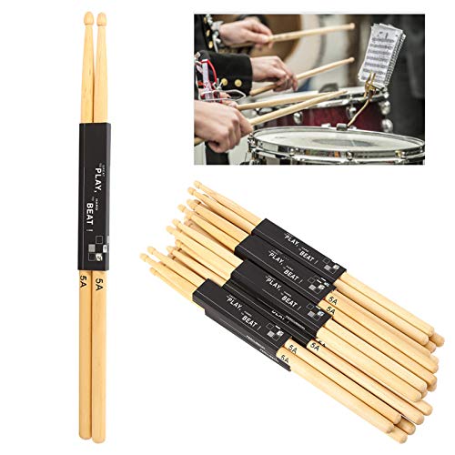 12 paar 5A Drumsticks Drumsticks Promark Multipack, Drumsticks 5aSticks Maple Wood Made Water Drop-Shaped Sheet OnStage Performance Geschikt voor Snare Drums Oefendrums