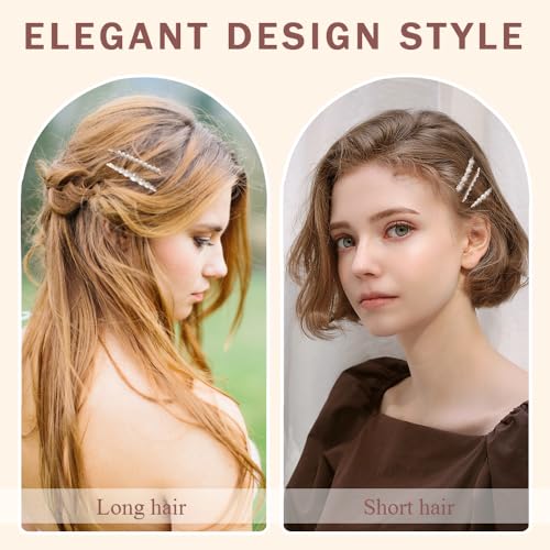 16 Stukjes Pearl Hair Clips Leuke Vintage Hair Clips Mode Decoratieve Accessoires Elegante Pearl Hair Clips en glijbanen Non-Slip Side Clips voor vrouwen meisjes kappers make-up 5