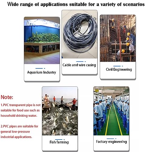 Transparante buis, 4mm ID x 6mm OD 5m Heldere PVC slangbuis, flexibele waterpijp met 1 Piece Pijpsnijder 5