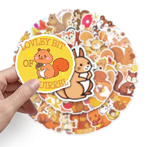 Eekhoorn Sticker Set Stickers Kinderen Tieners 50 stuks Dieren Waterdichte Vinyl Stickers Laptop Skateboard Koffer Helm Auto Fiets mobiele telefoon Motorrijwiel Bike Scrapbook Cadeau dagboek Cups