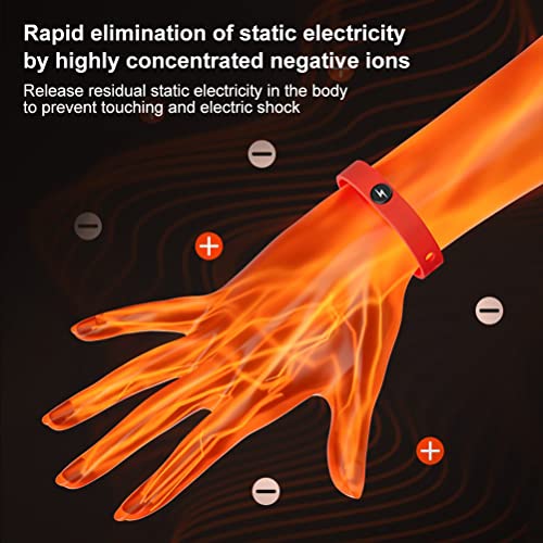 Anti-statische polsband, modieuze siliconen draadloze antistatische armband, Verstelbare balans anion sport polsband voor mannen vrouwen 5