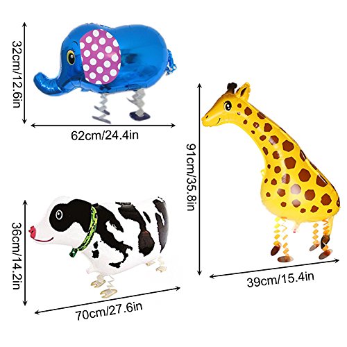 6 stuks lopen dierenballonnen grappige luchtwalker ballon olifant koe hond kat zebra giraffe ballonnen voor kinderen 4