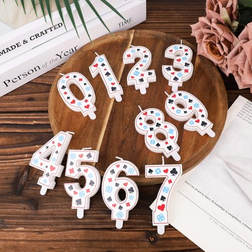 Casino thema verjaardag Kaars, Candle Poker Dice als cake decoratie gokken thema verjaardag feest decoratie partij leveringen voor Las Vegas (nummer 5) 3