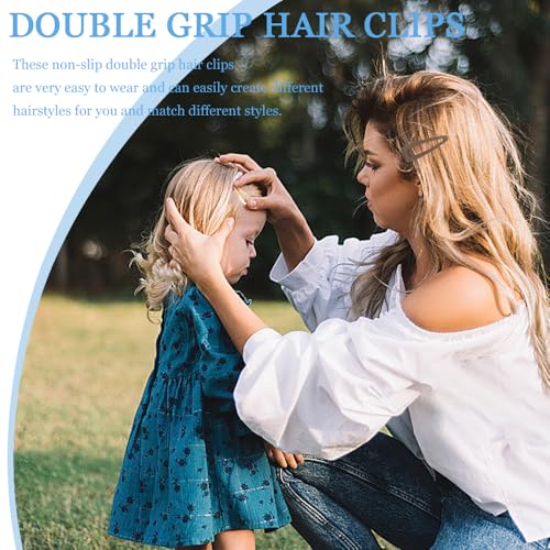 10 st. Dubbele Grip Hair Clips: Non-slip Metal Snap Kids Hair Clips voor meisjes (5 kleuren) 5
