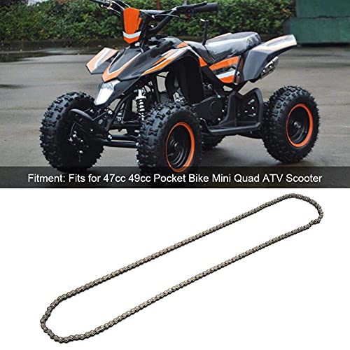 158 schakelketting, fietsketting 25H 158 links, roestvrij stalen ketting, geschikt voor 47cc 49cc Pocket Bike Mini Quad ATV Roller 4