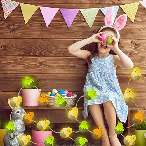 LED-stringlampen 20 LED's Paaseieren String verlichting 3 m met Timer Batterij Bediend, Paaseieren Pasen Decoratie voor Binnen, Paaseieren Party Decoratie Pasen Decoratie 5