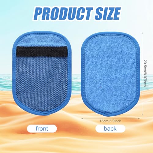 2 stuks Zand Verwijderaar voor strand, zachte huid Vriendelijke Coral Fleece Zand Reiniging Handschoenen ademende Zand Verwijderaar Bag voor Seaside Travel Holiday Essentials