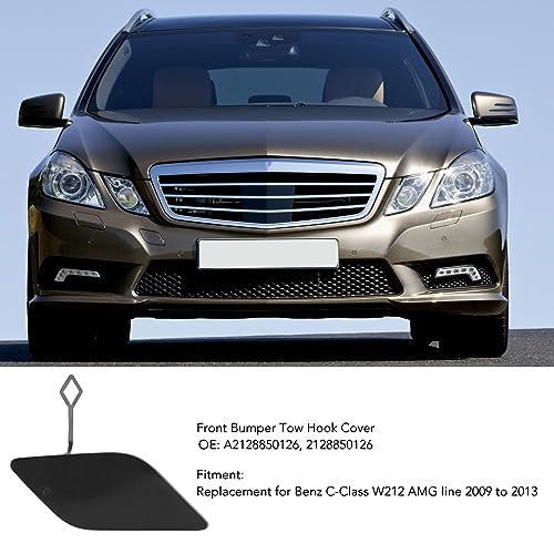 GoodFront Bumper Tow Bar Cover Good Sealing A2128850126 Voorste trekhaakkap Vervanging voor Benz C klasse W212 AMG lijn 2009 tot 2013