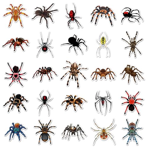 Spin Spider Sticker Set Stickers Kids Tieners 50 stuks Dieren Waterdichte Vinyl Stickers Laptop Skateboard Koffer Helm Auto Fiets mobiele telefoon Motorrijwiel Scrapbook 4