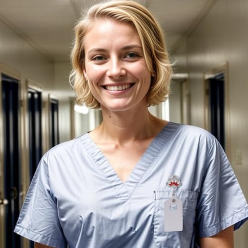 4 stuks intrekbare badge-rollen, kroon badge rollen met strass steentjes cabochons badge reel clip voor verpleegkunde kunstsen naamplaat display, legering kristal clip, 12,3 cm 5