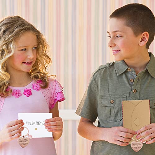 Keychain vriendschap Duits en wenskaart met envelop, b 5