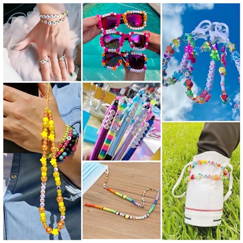 800 st Acryl kralen platte ronde Reading patronen Star & Flower & Mon &Heart patroon diverse acryl kralen Bulk Willekeurig aantal voor doe-het-zelf sieraden maken 3