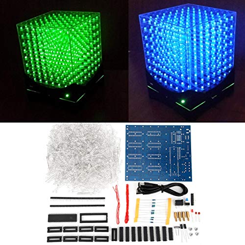8x8x8 3D Led Cube DIY Kit Luminous Cube Programmable LED Spectrum Kit voor handgemaakte Electronics Fans