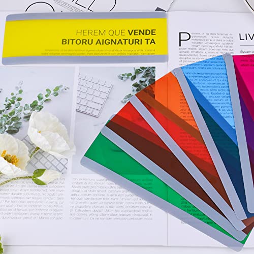 18 Piece begeleid lezen Strips Hulpmiddel Set, Finger Tracker Marker Strips Gekleurde Overlay Strips Lezen Strips Dyslexie voor studenten Kinderen om te helpen lezen 5