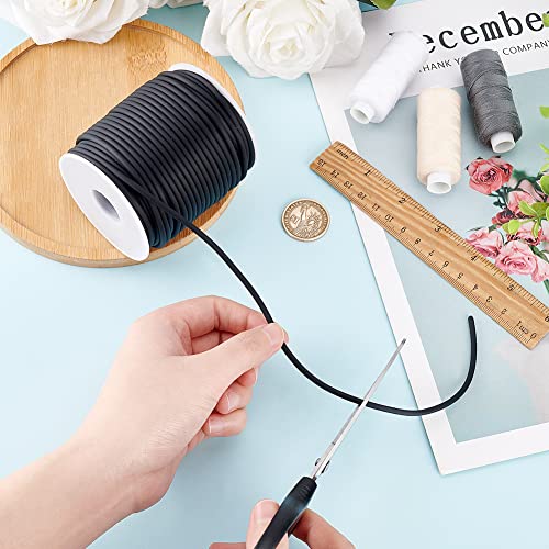 1 Rol 30m / Rol Solid Rubber Cord Plastic Touw voor DIY Craft Making, 3mm, Witte Spool: 78mm hoog, 68mm breed 3
