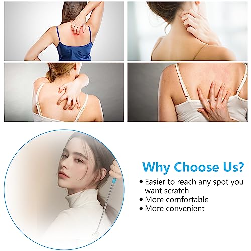 5 Pack Telescopisch Terug Scratcher, Handleiding terug Scratchers, Metalen draagbare Uitschuifbare terug Scratcher, Roestvrij staal terug Massage Tool met Rubber Handvaten (Claw Gold) 4