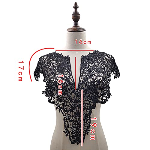 Geborduurde Kant, Rond Neck, Applique, Borduren, Kant, Patches, Appliqué Collar voor Naaien, DIY ambachten, Kostuum, Bruidsjurk, Bruidsjurk, Decoratie op de Neck, Donker Groen 3