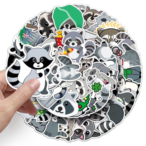 Bear Wasbeer Sticker Set Stickers voor kinderen Tieners 50 stuks Dieren Waterdichte Vinyl Stickers Laptop Skateboard Koffer Helm Autofiets mobiele telefoon Motorrijwiel Scrapbook 3