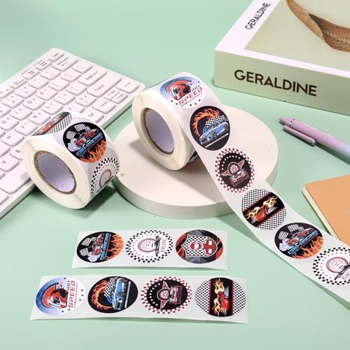 1000st Race Stickers, Zelfklevende Banden Stickers voor Racing Party Decoratie Voertuigen Helmen 3