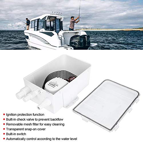 Marine Douche Pomp, Douche Sump Pomp Systeem Boot RV Bilge 12V 750GPH Multi Marine Port Drain Box 4