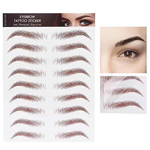 6D Eyebrow Tattoo Sticker Professional Waterproof Eyebrow Transfer Sticker Eyebrow make-up tool voor vrouwen en meisjes (Brown)(Brown-01) 3