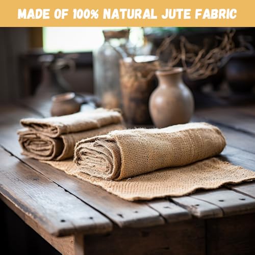 Weefsels van natuurlijke Jute, Hessische stof Roll, Jute Hessian Tafel Runner op roll bekleding, 1 M X 1,6 M Jute Stof per meter, Jute van natuurlijke vezels, voor kostuums, bekleding, Tuinieren 4