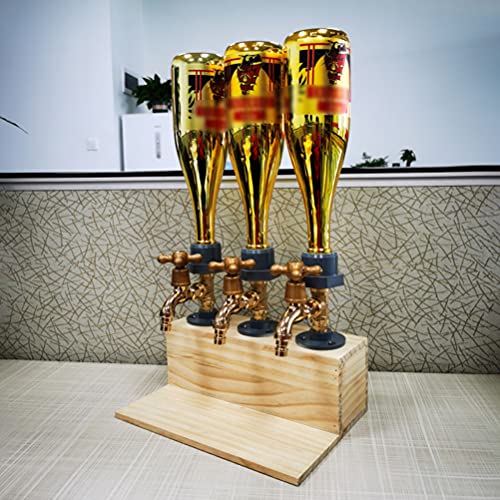 2021 Whiskey Houten Dispenser Vaderdag Triple Schnaps Alcohol Whiskey Wood Dispenser Faucet vorm Spout party diner bar en drank station 5