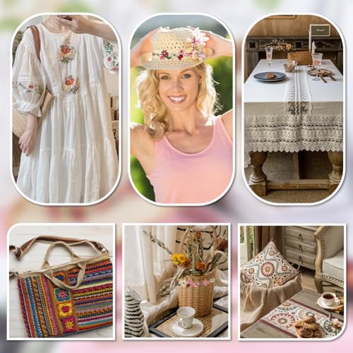 5 yard geborduurde bloemenlinten 36 mm bloemen kant borduurlint gemaakt van zacht katoen bloemen kant voor kleding, naaiaccessoires en creatieve vrije tijd 5