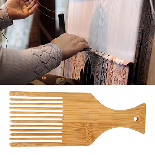 Weven Comb Multifunctioneel Draagbare houten Loom Comb met comfortabele handgreep voor Tapijt Haarbaard 3