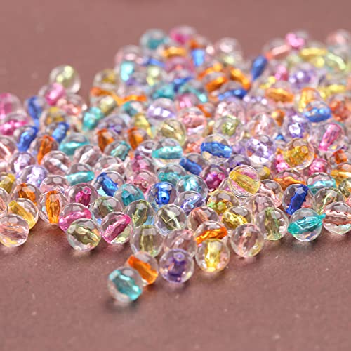 Kleurrijke kralen voor Strijkende Ronde Multicolour kralen 8mm gemengde acryl kralen Ambachte kralen voor sieraden maken DIY ketting armband (kleur) 4