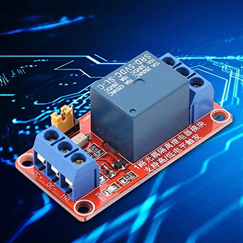 1 Channel Relay Power Switch Module, 5V 1 kanaal Module Relay Card met Optocoupler High & Low Level Trigger Expansion Board voor 5V/12V/24V (5V) 3