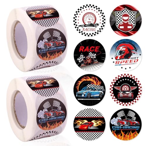 1000st Race Stickers, Zelfklevende Banden Stickers voor Racing Party Decoratie Voertuigen Helmen