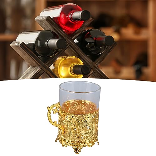 Metal Beer Mug, Stevige Legering Glazen Bier Mug, Collectible Decoratieve Whiskey Cup, Wijnglas Drinkbeker voor Party, Bar (Golden(J18149) 3