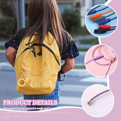 18 stuks grote sleutelhanger Hoop 15cm kleurrijke draad Ring Loop houder metaal staal draad sleutelhanger gecoat sleutelhanger Lanyard voor opknoping sleutelhangers Bagage Tags ID-tags 4