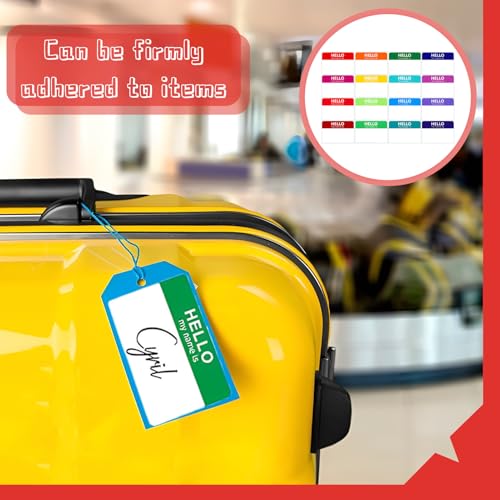 Verpakking van 160 7,5 x 5 cm Naam Sign Stickers Rechthoek Schrijfbaar Hallo Mijn naam is Stickers voor school, kantoor of thuis 5