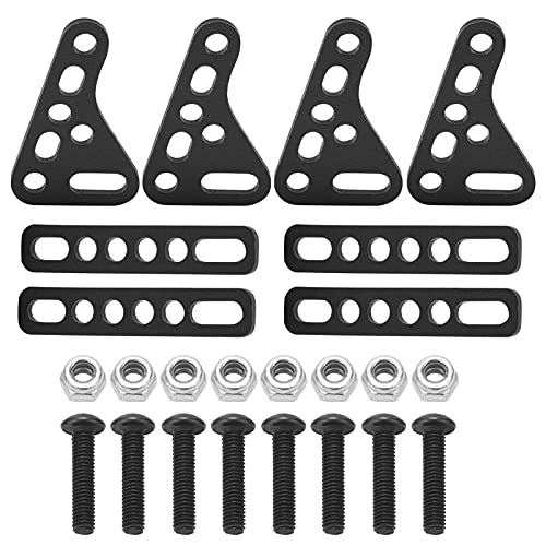 RC Shock Absorber Houder, Aluminium, RC Auto Shock Absorber Houder voor bijna Alle 1/8 1/10 1/12 1/16 Remote Controlled Car voor Scx10, Trx4 / Trx6, D90 90046 90047, Wltoys(zwart)