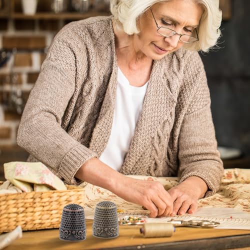 4 Stukken Vingerbeschermers Vintage naaivilt Naaiaccessoires Vingerbescherming voor knutselen op maat Hulpmiddelen 5
