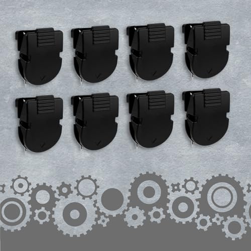 15Pc cabine klemmen, Plastic cabine klemmen Stof wanden haken voor stof panelen voor het ophangen van foto's Notes Memo's en documenten (zwart) 5