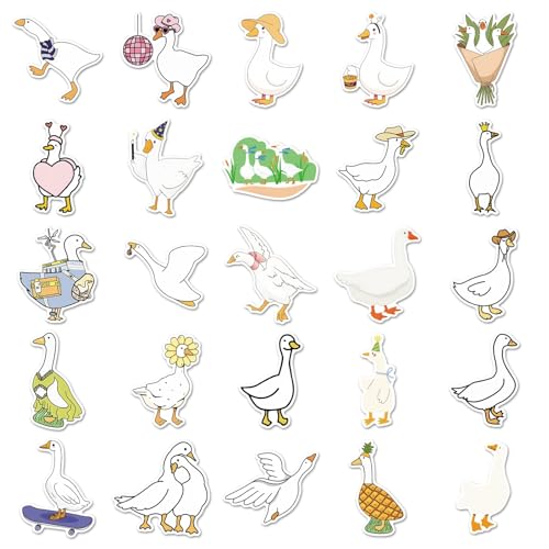 Goose Stickers voor tieners en volwassenen, Pack van 50, Goose Waterproof Vinyl Stickers Set, Auto, Motorfiets, Fiets, Skateboard, Snowboard, Bagage, Laptop, Koffer, Helm, Motorfiets, Computer