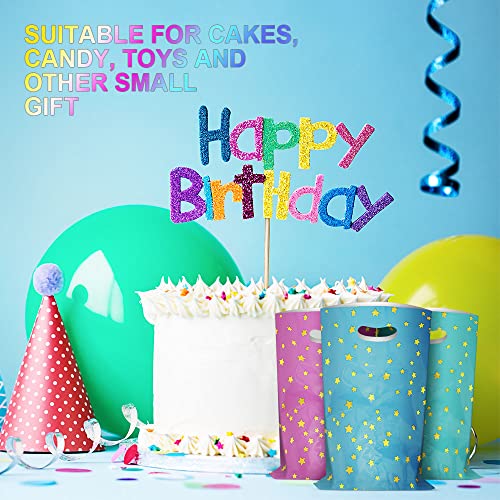 Pak van 30 Party Bags Kleurrijke Pentacle Plastic kleine Cadeautassen, 5 kleuren, verjaardag Cadeautassen voor meisjes en jongens, kleurrijke Cadeautassen, Perfect voor 4