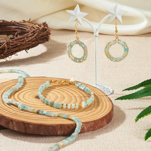 1 Strand Amazonite Tila Kralen Natuurlijke Edelsteen 2 Hole Square Zaad Kralen Drager Kralen voor Meerdere Strands Armband Ketting Ambachten sieraden maken, 150 st 3