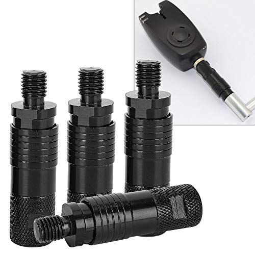 Fishing Rod Pod Connector Quick Release Adapter, eenvoudige installatie Bijtindicatoren op Bench Sticks voor het vissen, 4 stuks set met 2 kleuren beschikbaar