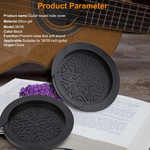 Acoustic Guitar Sound Hole Cover Black Rubber Block 100mm Diameter Gitaar Mute Feedback Buster Sound Hole Cover voor akoestische klassieke gitaar 38'/39' '