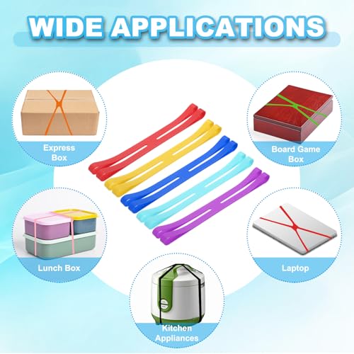 9 Inch H Band Siliconen Rubber Bands, 5 stuks Sterke Elastische Siliconen Bands Rubber Wrap Bands voor Boeken Camera's Art Cooking Wrapping Oefenzak Wraps, Wit 5