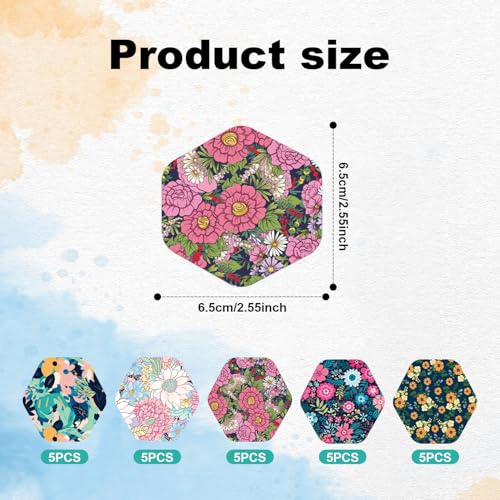 25 st Waterdichte lijm Patches voor Libre 2/3, CGM Sensor Covers Sweatproof en ademende Overpatches Sensor Sticker met Floral Pattern Compatibel met Libre 2 & 3 Accessoires